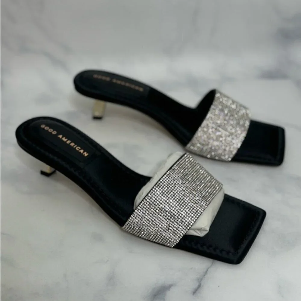 GOOD AMERICAN Kickstand SlideSANDAL mule Black Diamond Women'sSize 9 - Picture 7 of 7